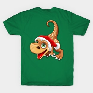 Dinosaur Baby Cute Santa Claus T-Shirt
